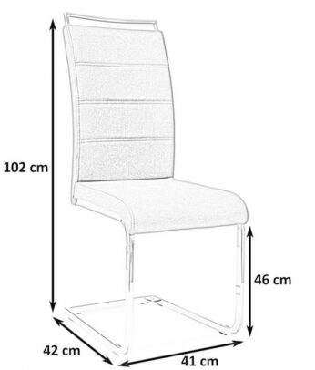 Jedálenská stolička GIA – sivá