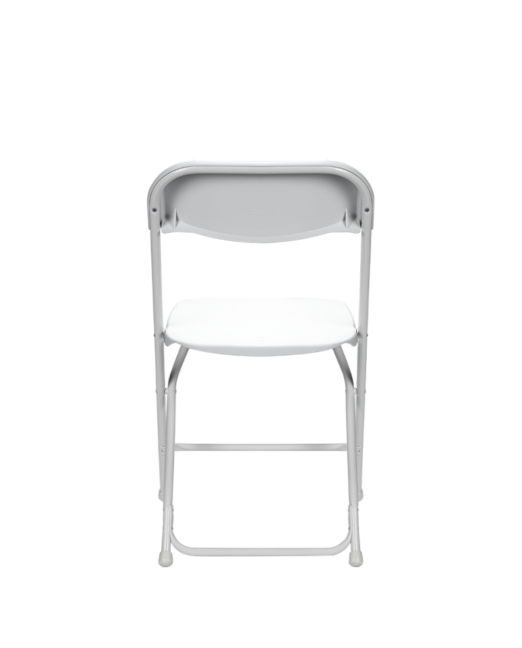 Skladacia cateringová stolička Poly 7, biela / biela konštrukcia
