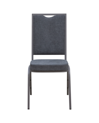 Banketová stolička ALICANTE MODERN AM110, sivá / sivá konštrukcia
