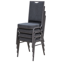 Banketová stolička ALICANTE MODERN AM110, sivá / sivá konštrukcia