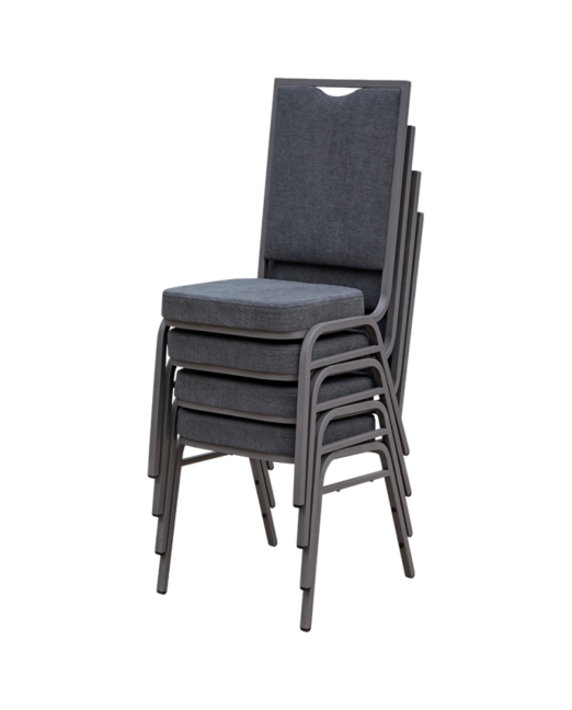 Banketová stolička ALICANTE MODERN AM110, sivá / sivá konštrukcia