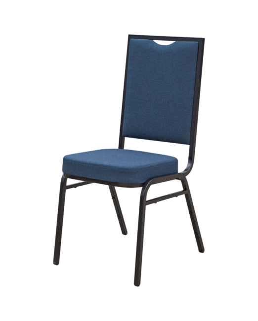 Banketová stolička ALICANTE MODERN AM110, tmavomodrá / čierna konštrukcia