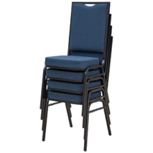 Banketová stolička ALICANTE MODERN AM110, tmavomodrá / čierna konštrukcia