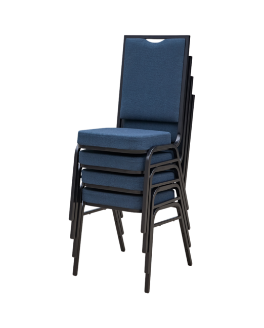 Banketová stolička ALICANTE MODERN AM110, tmavomodrá / čierna konštrukcia