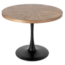 Okrúhly jedálenský stôl LINO 100 cm – orech / čierna