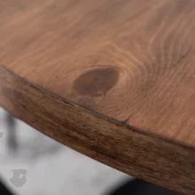 Okrúhly jedálenský stôl LINO 100 cm – rustikálny / čierna