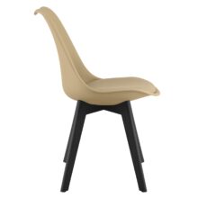 Jedálenská stolička Oslo/Mark, béžová/čierne nohy