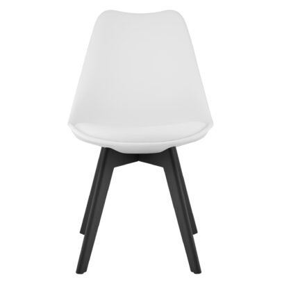 Jedálenská stolička Oslo/Mark, biela/čierne nohy