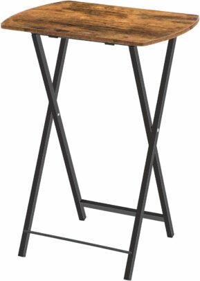 Skladací príručný stolík – rustikálny hnedý