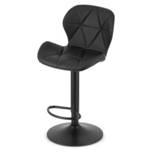 Barová stolička WEST EKO koža, čierna / čierna