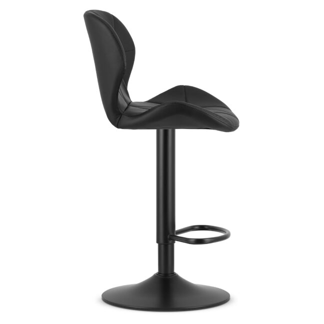 Barová stolička WEST EKO koža, čierna / čierna
