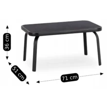 Záhradný nábytkový set MINNESOTA, čierna