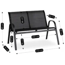 Záhradný nábytkový set MINNESOTA, čierna