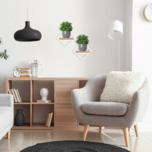 DORON kovová nástenná kvetinová polica, biely/craft