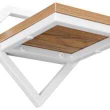 DORON kovová nástenná kvetinová polica, biely/craft