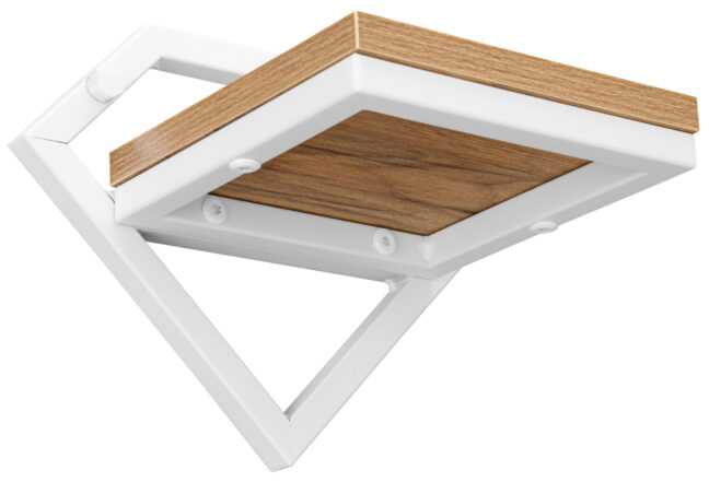 DORON kovová nástenná kvetinová polica, biely/craft