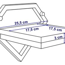 DORON kovová nástenná kvetinová polica, biely/craft