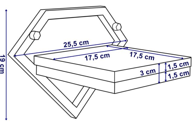 DORON kovová nástenná kvetinová polica, biely/craft