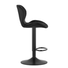 Barová stolička WEST so zamatovým čalúnením, čierna/čierna