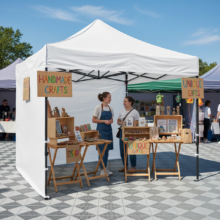 Vodeodolný záhradný pavilón, biely 3×3 m