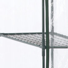 Záhradný fóliovník s policami, 140x140x200 cm