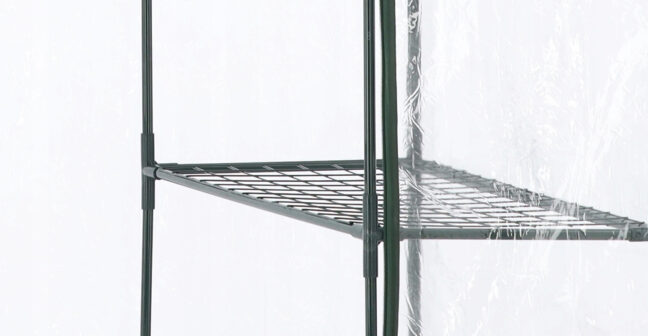 Záhradný fóliovník s policami, 140x140x200 cm