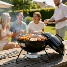 Guľatý gril na drevené uhlie