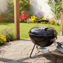 Guľatý gril na drevené uhlie