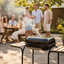 Americký gril s policami