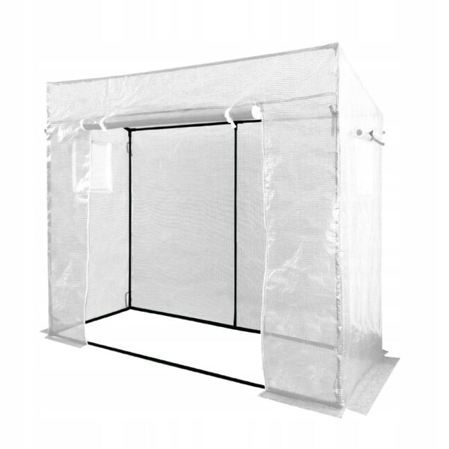 Praktický záhradný fóliovník na pestovanie, 200 x 77 x 168/146 cm