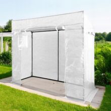 Praktický záhradný fóliovník na pestovanie, 200 x 77 x 168/146 cm