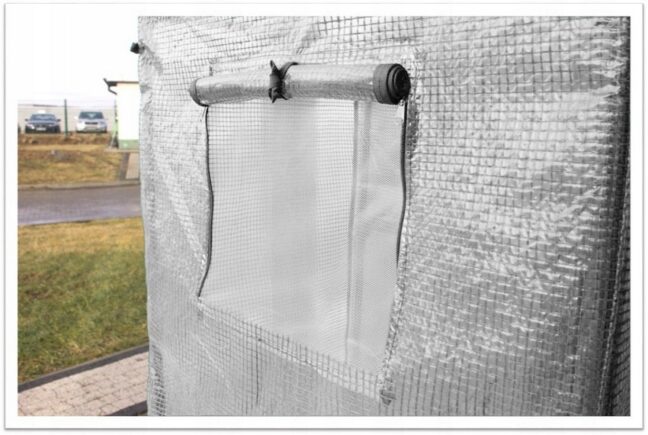 Praktický záhradný fóliovník na pestovanie, 200 x 77 x 168/146 cm