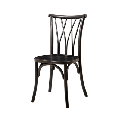 Drevená svadobná stolička VIENNA – čierna