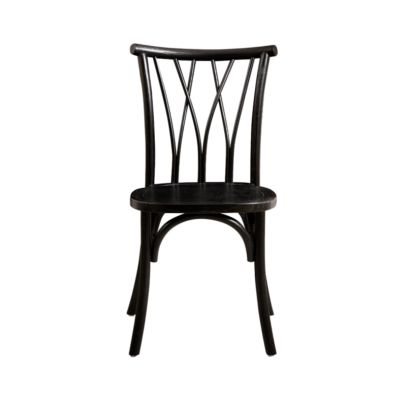 Drevená svadobná stolička VIENNA – čierna