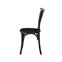 Drevená svadobná stolička VIENNA – čierna