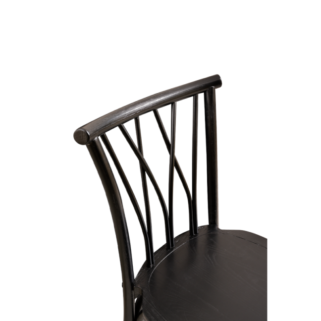Drevená svadobná stolička VIENNA – čierna