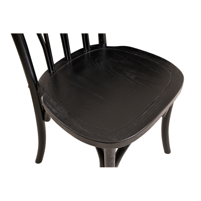 Drevená svadobná stolička VIENNA – čierna