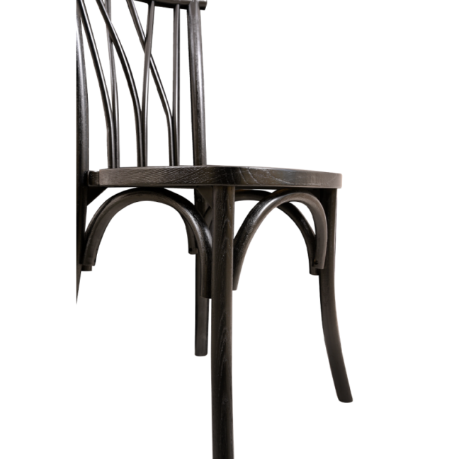 Drevená svadobná stolička VIENNA – čierna