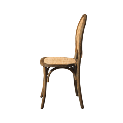 Drevená svadobná stolička PALACE – rustikálna hnedá