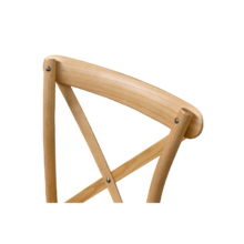 Drevená svadobná stolička CROSS-BACK WOOD RATTAN – prírodná