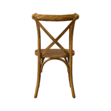 Drevená svadobná stolička CROSS-BACK WOOD – hnedá