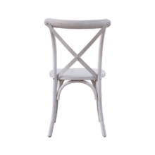 Drevená svadobná stolička CROSS-BACK WOOD – biela