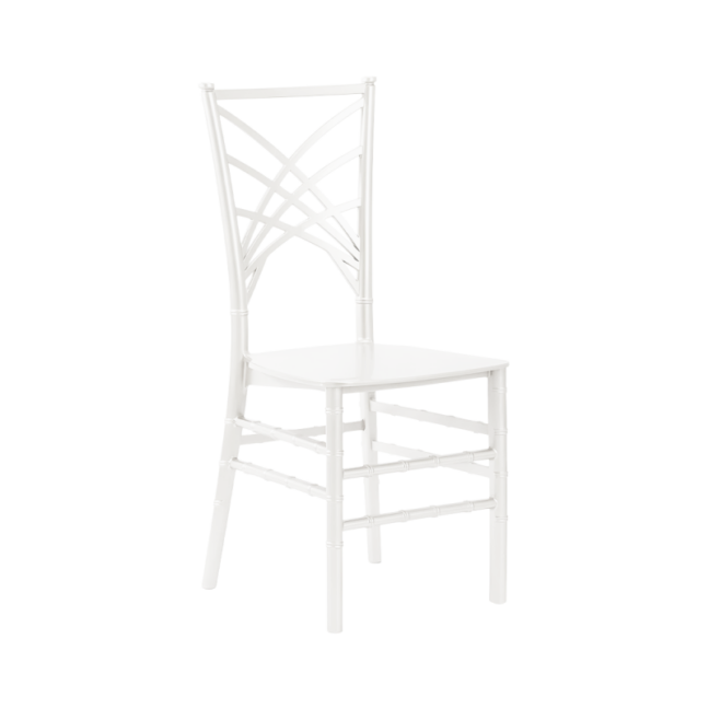 Svadobná stolička CHAMELEON – biela