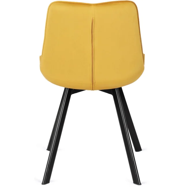Jedálenská stolička RICK so zamatovým poťahom, horčicová