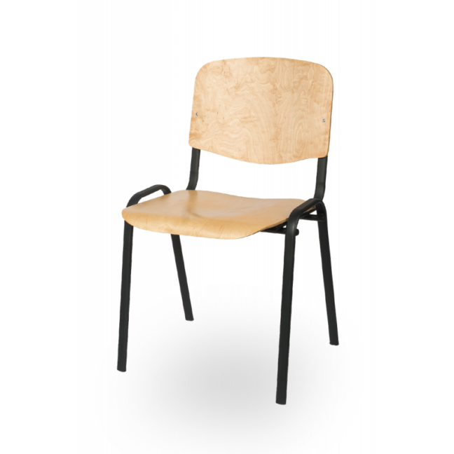 Konferenčná stolička ISO WOOD – prírodná/čierne nohy