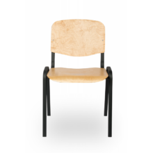 Konferenčná stolička ISO WOOD – prírodná/čierne nohy