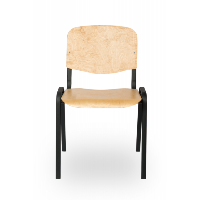 Konferenčná stolička ISO WOOD – prírodná/čierne nohy