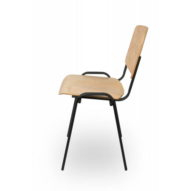 Konferenčná stolička ISO WOOD – prírodná/čierne nohy