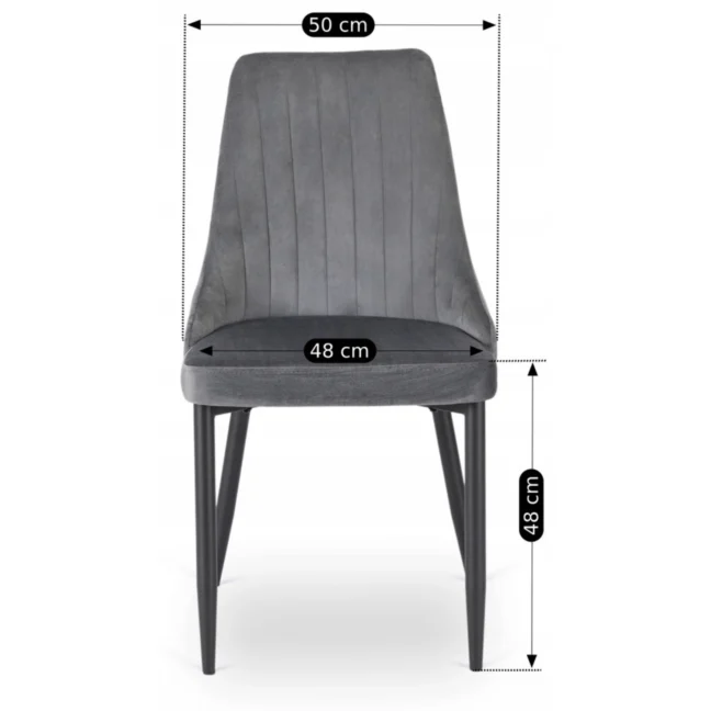 Jedálenská stolička BARI, šedá