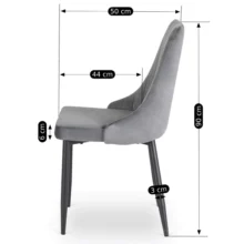 Jedálenská stolička BARI, šedá